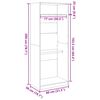 vidaXL Garderobe gammelt tre 80x50x200 cm konstruert tre
