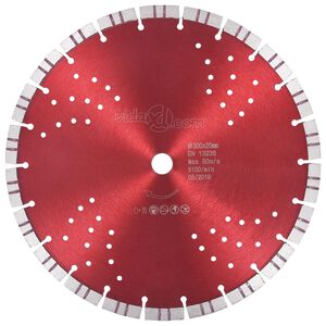 vidaXL Diamantkutteskive med turbo og hull st&aring;l 300 mm