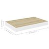 vidaXL Flytende vegghylle eik og hvit 50x23x3,8 cm MDF