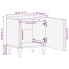 vidaXL Nattbordskap 2 pcs Brun 40 x 33,5 x 46 cm Massiv mango tre