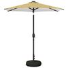 vidaXL Hageparasol med LED-lamper og fot 230 x 230 cm Polyester