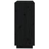 vidaXL Skjenk svart 74x35x80 cm heltre furu