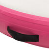 vidaXL Oppbl&aring;sbar gymnastikkmatte med pumpe 100x100x15 cm PVC rosa