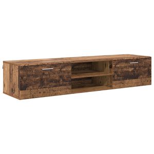 vidaXL Tre skap med skuff Gammelt tre 150 x 39 x 30 cm Konstruert tre