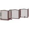 vidaXL Hundeport sammenleggbar 6 paneler brun eik 300 cm poppeltre