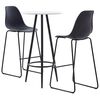 vidaXL Barsett 3 deler plast svart