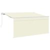 vidaXL Uttrekkbar markise Krem 300 x 200 cm Polyester og aluminium