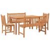 vidaXL Hagespisegruppe 5 deler heltre teak