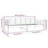vidaXL Dagseng hvit heltre furu 90x200 cm