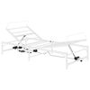 vidaXL Elektrisk Justerbar Seng Ramme Hvit 107 x 200 cm St&aring;l