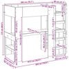 vidaXL Loft seng ramme med skrivebord Sonoma eik 80 x 200 cm