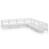 vidaXL Hagesofagruppe 7 deler hvit heltre furu