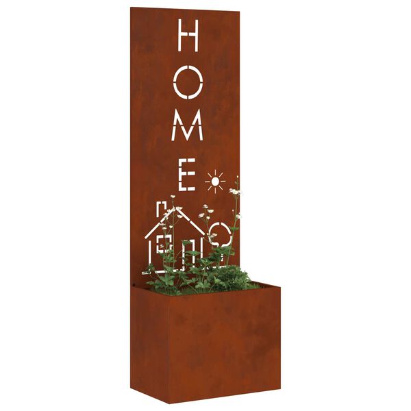 vidaXL Hageprivat skjerm Fretwork Rusten 50 x 140 cm Cortenst&aring;l