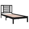 vidaXL Sengeramme svart heltre 75x190 cm Small Single