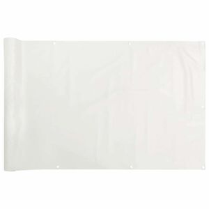 vidaXL Balkongskjerm hvit 500x75 cm PVC