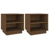 vidaXL Nattbord 2 stk honningbrun 40x34x40 cm heltre furu