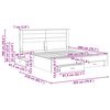 vidaXL Sengestamme med skuff Betonggr&aring; 200 x 200 cm Konstruert tre