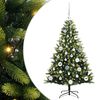 vidaXL Kunstig Hengt Julegran med 150 LED-lys Gr&oslash;nn 120 cm PVC og PE