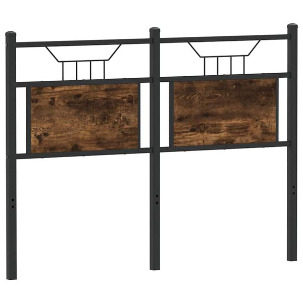 vidaXL Utskiftbar sengegavl r&oslash;kt eik 120 cm konstruert tre og st&aring;l