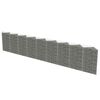vidaXL Gabion galvanisert st&aring;l 630x30x100 cm