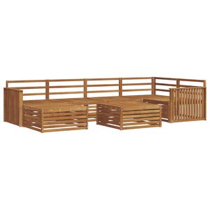 vidaXL Utend&oslash;rs sofa-sett 7 pcs Naturlig Solid akasietre