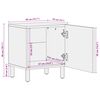 vidaXL Nattbordskap Hvit 40 x 33 x 46 cm Massiv mango tre