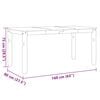 vidaXL Spisebord Corona hvit 160x80x75 cm heltre furu