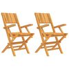 vidaXL Klappstoler 2 stk. 55x61x90 cm heltre teak