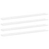 vidaXL Vegghyller 4 stk h&oslash;yglans hvit 115x9x3 cm