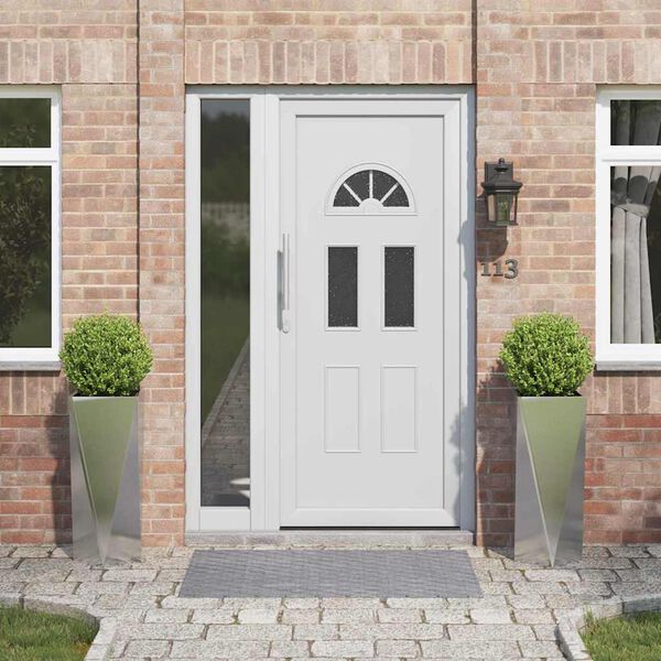 vidaXL Plantekassed 2 pcs s&oslash;lv 30 x 30 x 75 cm Rustfritt St&aring;l