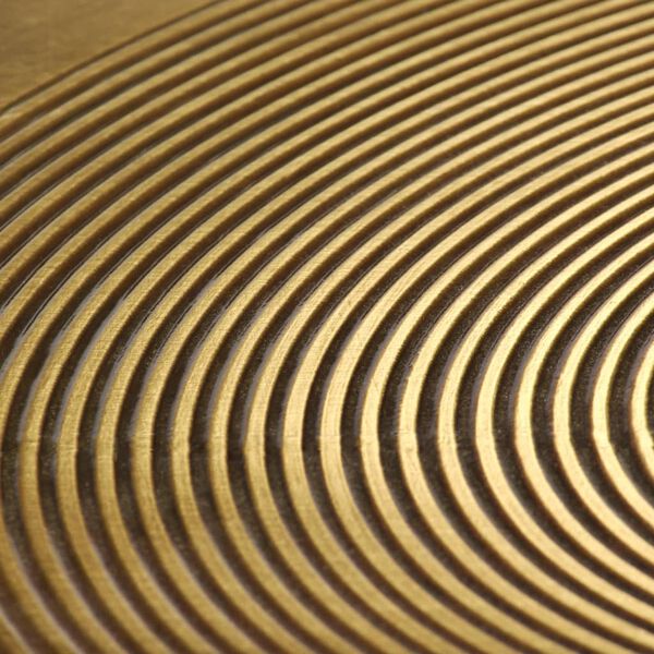 vidaXL Bordsett 2 deler messing-dekket MDF