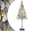vidaXL Juletre med 150 LED med stativ Hvit 120 cm PE og st&aring;l