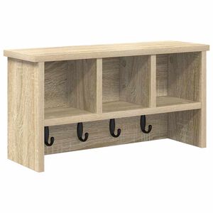 vidaXL Vegghengt kleshenger Veggmontert Sonoma eik 50 x 16 x 26 cm