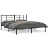 vidaXL Sengeramme i metall med sengegavl svart 183x213 cm