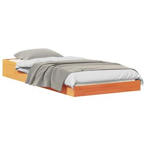 vidaXL Sengestamme Vokset Brun 90 x 210 cm Massiv furu