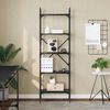 vidaXL Bokhylle Svart Eik 56 x 32 x 174 cm Konstruert tre