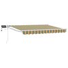vidaXL Manuell utvidbar markise med LED-lamper 3 x 2,5 m