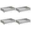 vidaXL Gjerdekant 4 pcs 100 x 60 x 20 cm St&aring;l S&oslash;lv