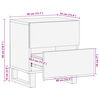 vidaXL Nattbord 2 stk 40x34x46 cm heltre mango