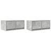 vidaXL TV-benker 2 stk betonggr&aring; 60x31x25,5 cm konstruert tre