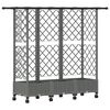 vidaXL Hevet Bed med Trellis og Tak Lysegr&aring; 164 x 40 x 127 cm PP