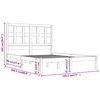 vidaXL Sengeramme uten madrass hvit 180x200 cm heltre furu
