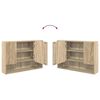 vidaXL Baderomsspeilskap Sonoma eik 80 x 17 x 55 cm Konstruert tre