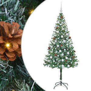vidaXL Kunstig juletre med 300 LED med stativ gr&oslash;nn 180 cm PVC og st&aring;l