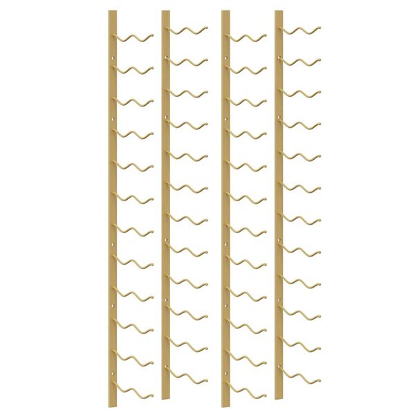 vidaXL Veggmontert vinstativ for 24 flasker 2 stk gull jern