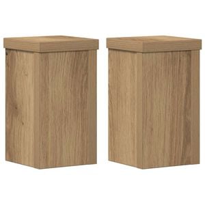 vidaXL Plantestativer 2 stk artisan eik 10x10x18 cm konstruert tre