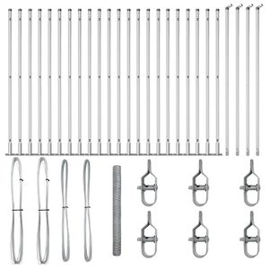 vidaXL Gjerdep&aring;le s&oslash;lv 50 x 1,6 m (50 mm nett) St&aring;l