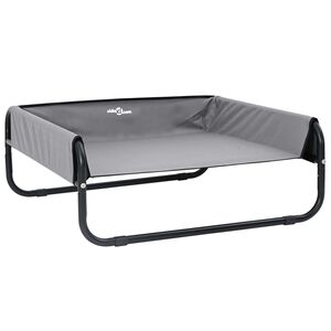vidaXL Hundeseng Lysegr&aring; 70 x 70 x 28,5 cm St&aring;l