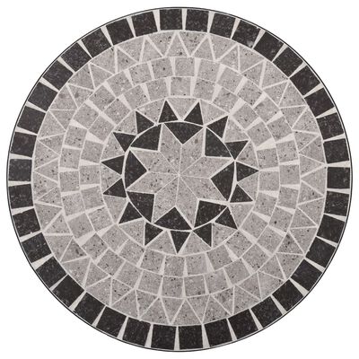 vidaXL Mosaikkbistrobord grå 61 cm keramikk