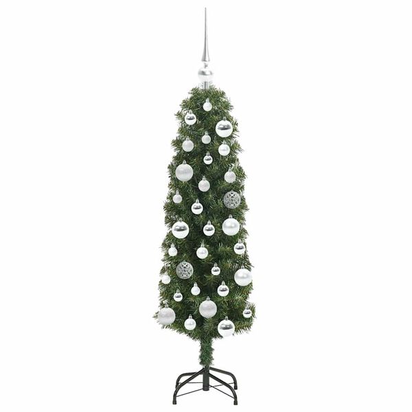 vidaXL Kunstig juletre med 150 LED gr&oslash;nn 120 cm PVC og st&aring;l og plast
